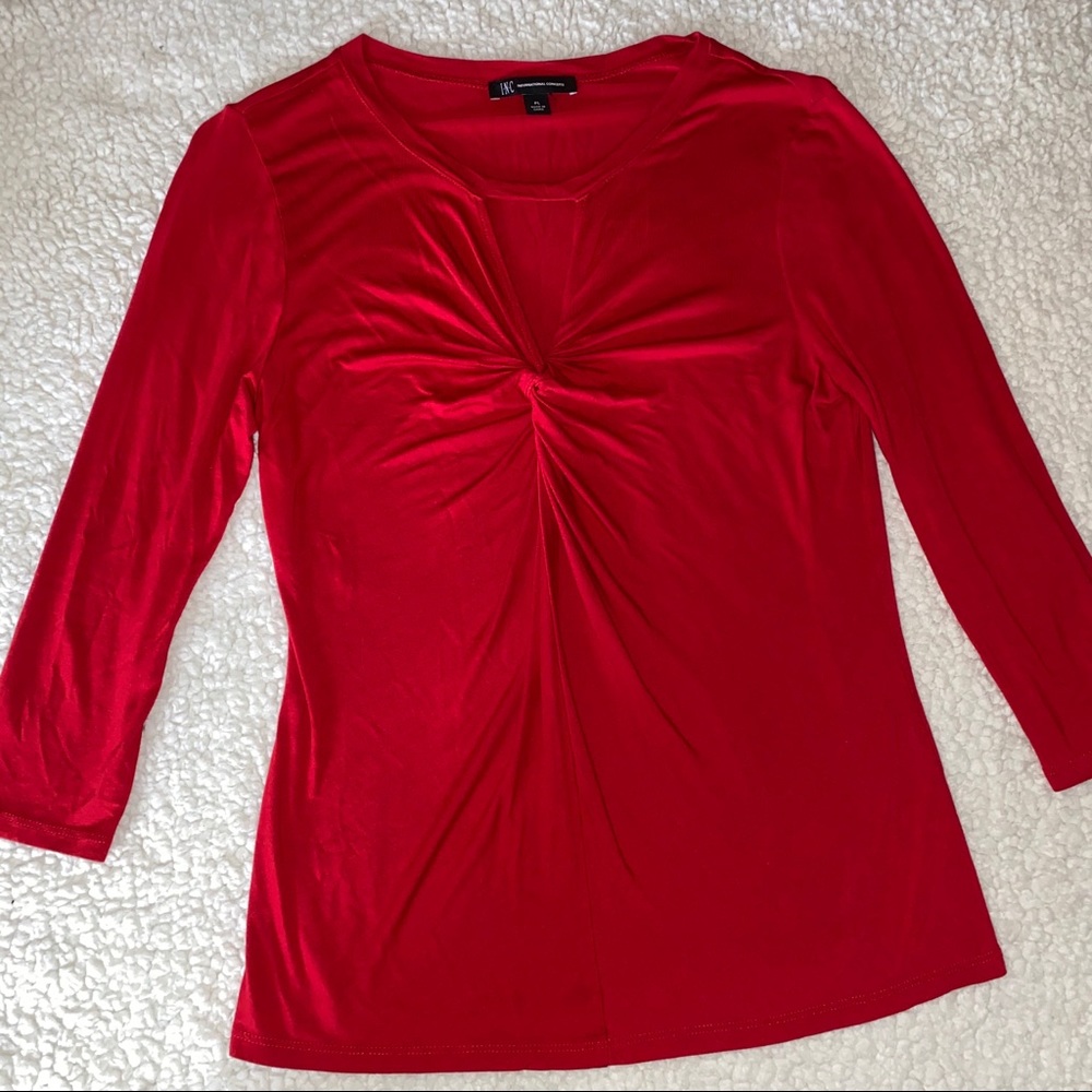 INC | Trendy Red Blouse Top